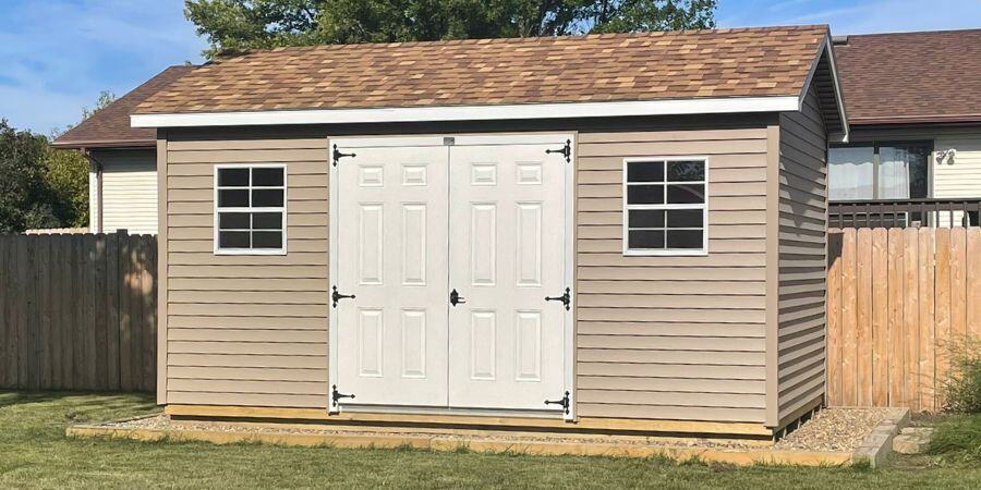 Blog_Tan Storage Shed on Gravel Foundation_900x450