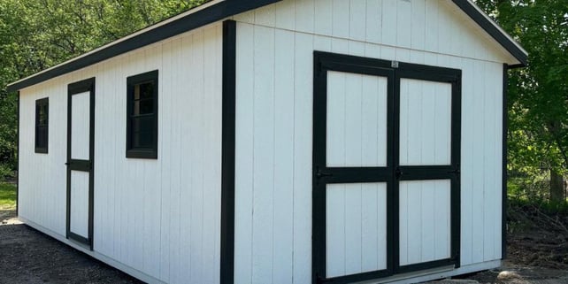 Blog_WhiteBackyardStorageShedWithBlackTrim_900x450