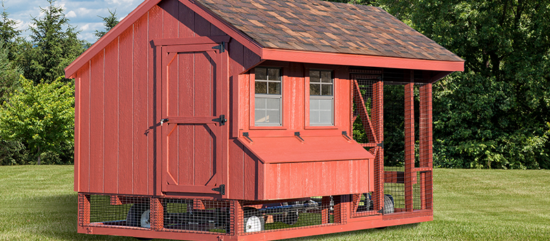 Quality enclosed chicken coops.