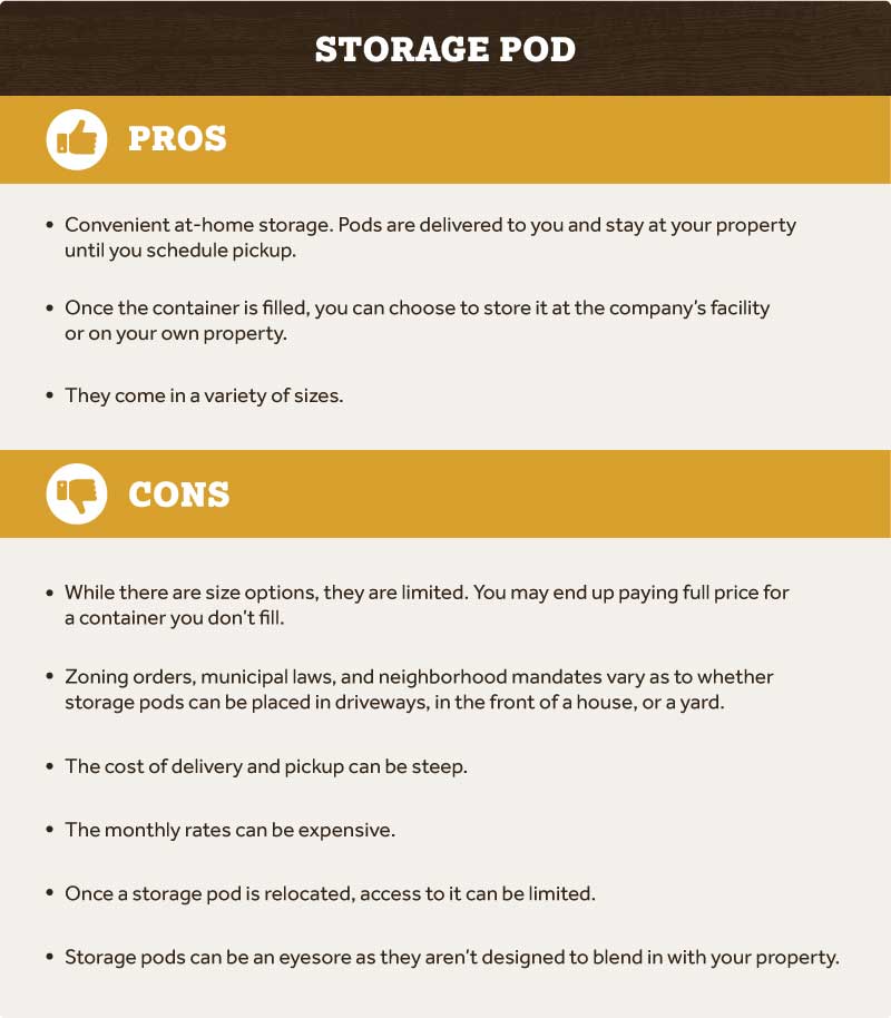 Storage Pods Pros and Cons