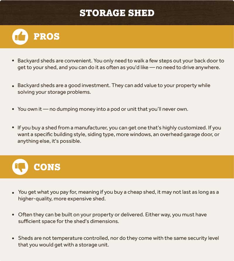 Storage Shed Pros and Cons