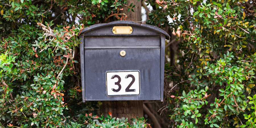 Mailbox with the number 32 on the front