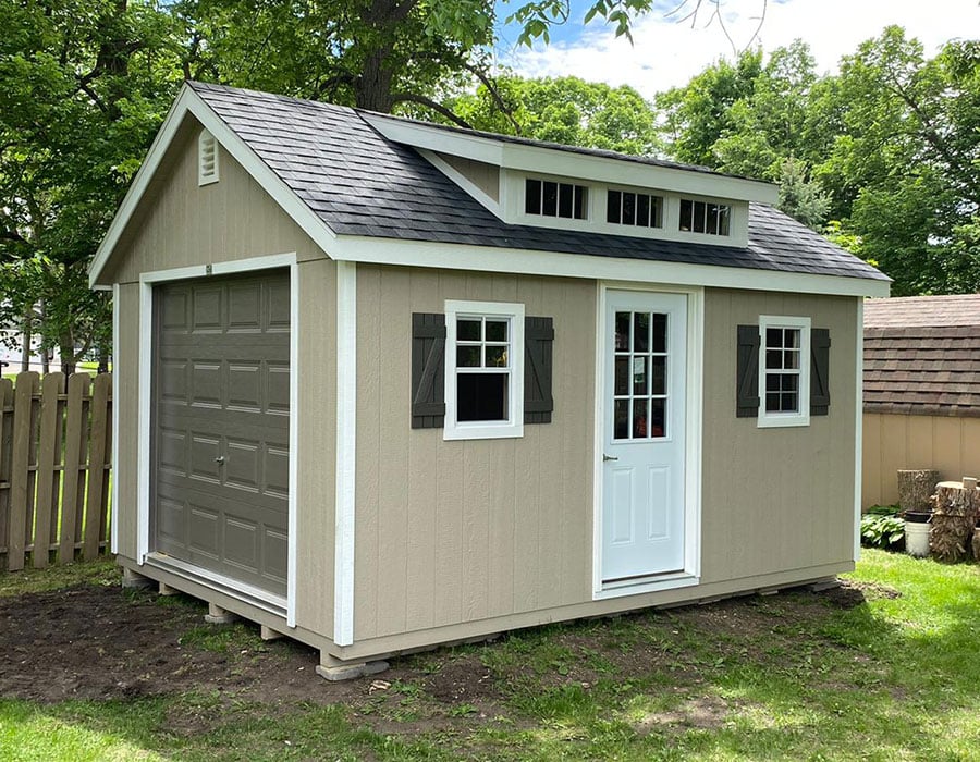Garden Shed with Transom Windows