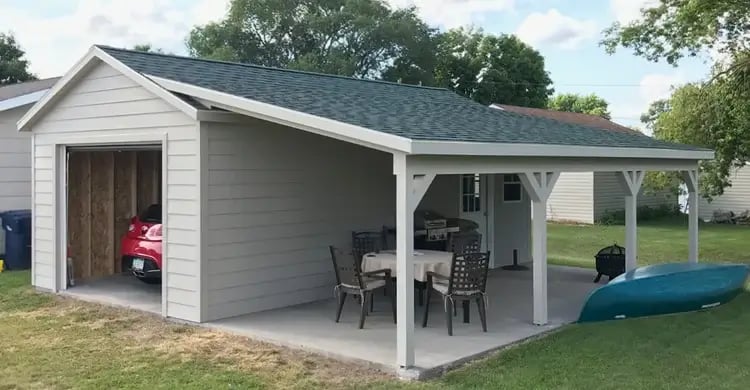 Blog-garage porch bbq shelter