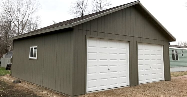 Double Or Single Stall Garage—this one is a side by side single stall garage