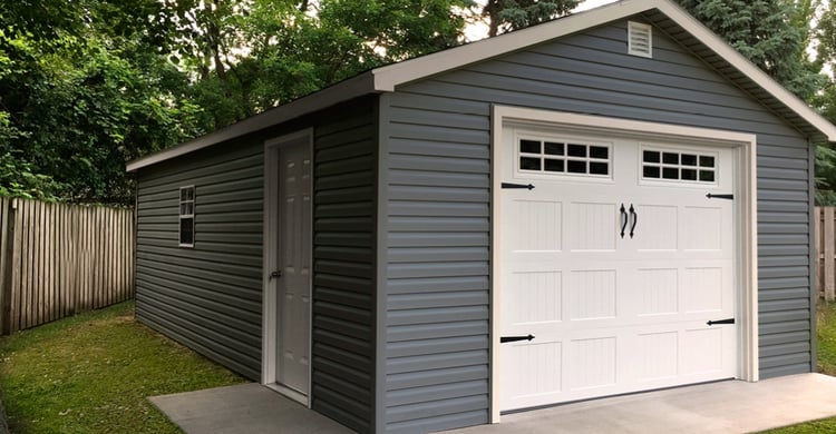 Dakota Storage's Ranch style garage prebuilt package