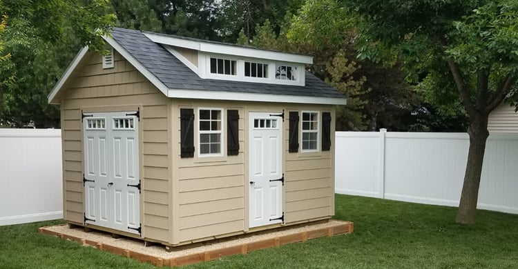 10x14 Deluxe Shed with Dormer and LP Smartside Lap Siding