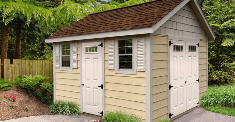 Deluxe garden shed with lap siding