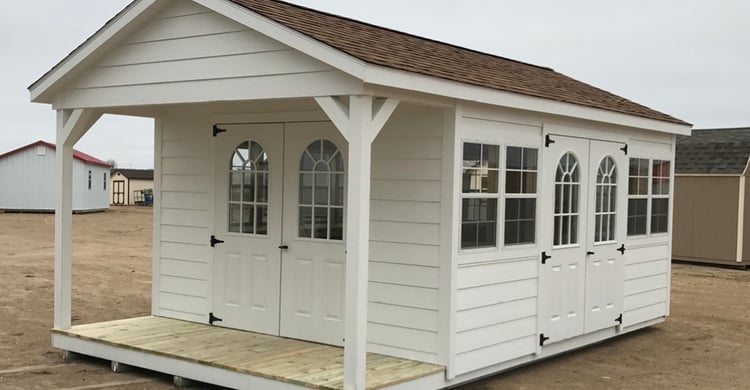 Outside view of shed for starter seeds-starter plants 