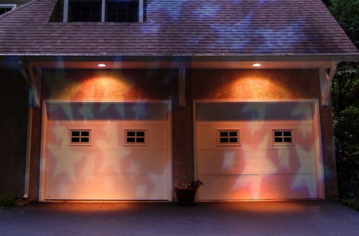 Ideas For Decorating Your Garage This Christmas Christmas Lights Projected on Garage Doors - Ideas For Decorating Your Garage This Christmas