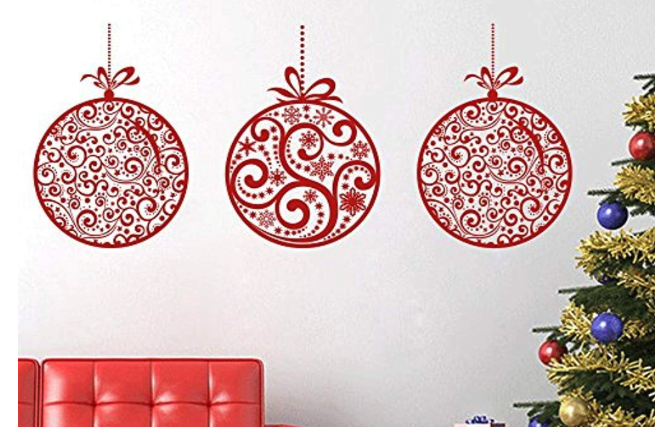 Holiday Christmas Ornaments Decal