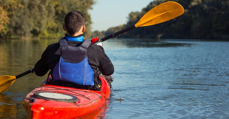 Use a shed for outdoor kayak storage