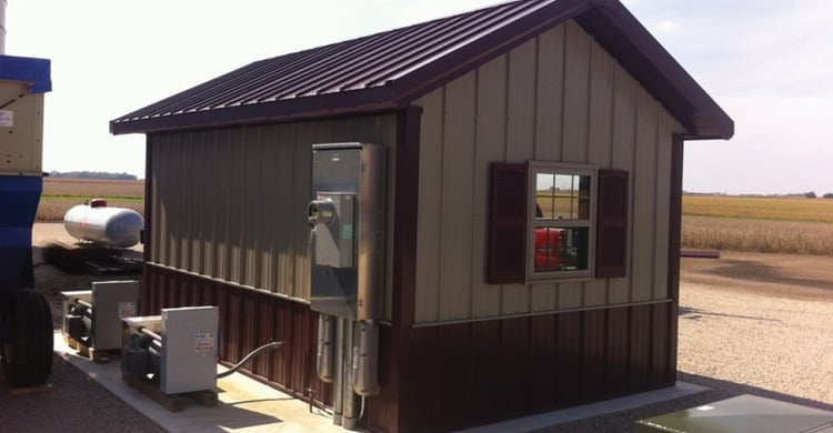 Rear view of grain dryer shed by NEILFarmer from Illinois