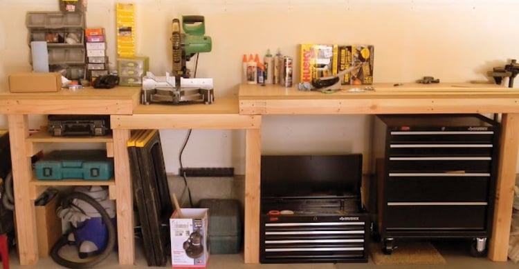 If you're using your garage for work or maintenance space, get a workbench like this one.
