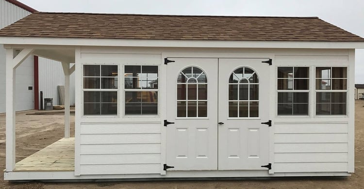12x20 ft. Ranch porch shed, front view