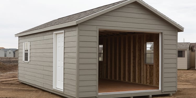 Single stall Ranch style garage with overhead door and Premium ProStruct Flooring
