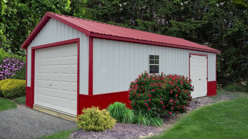 Single Stall Ranch Garage Package - On-Site Storage Buildings