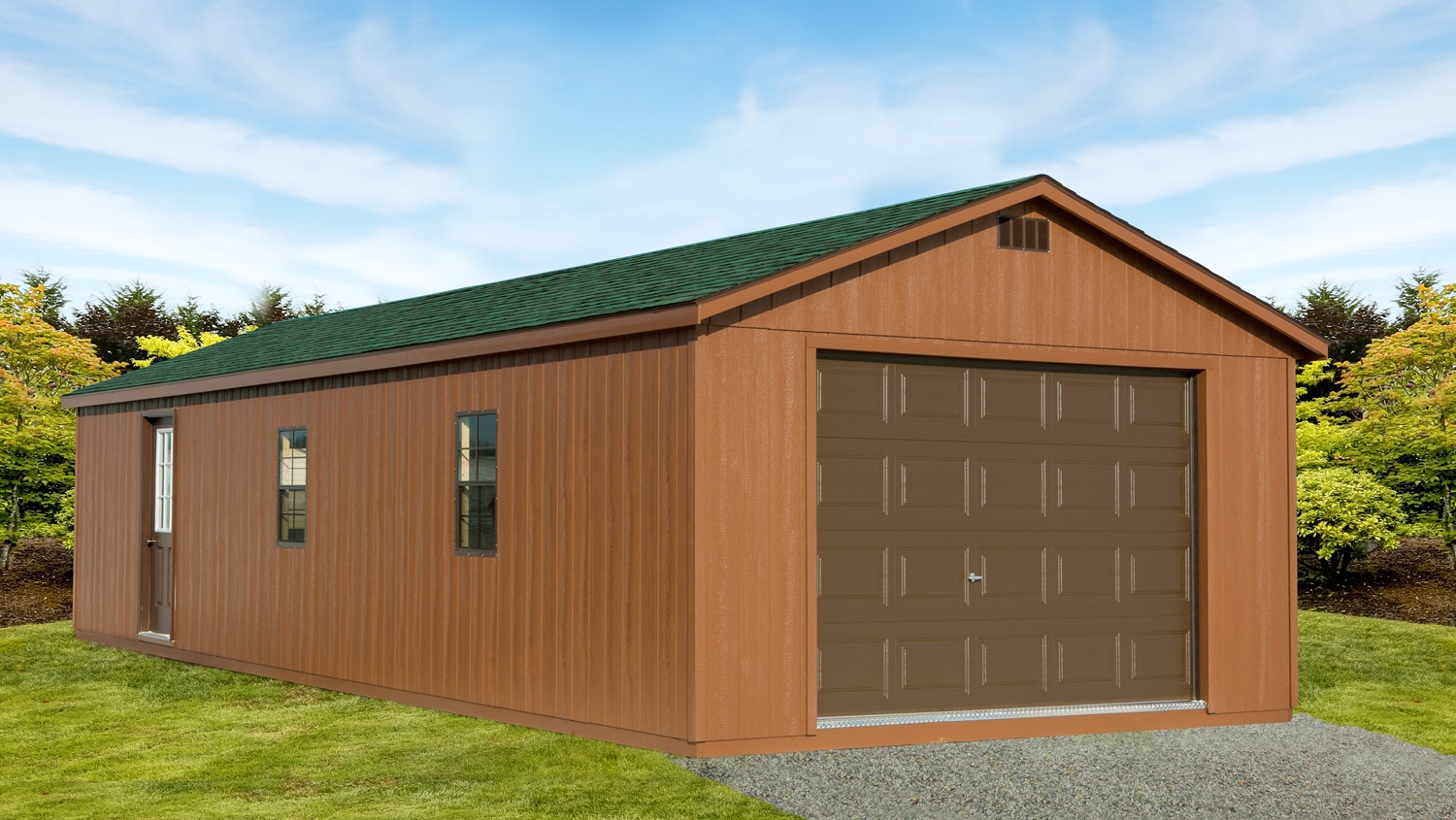 Single Stall Ranch Garage Package - On-Site Storage Buildings