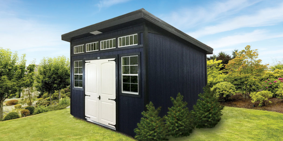 A Modern Storage Shed Designed for Appealing Style and Useful Function