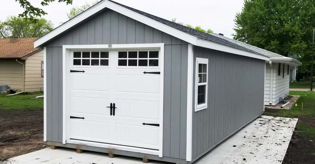 Cost Process For Ing A Detached Garage, How To Put A Garage Door On Shed