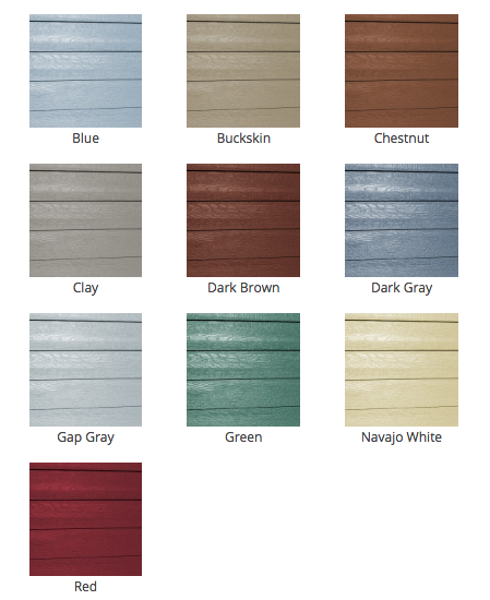 Color options for our Lap Siding