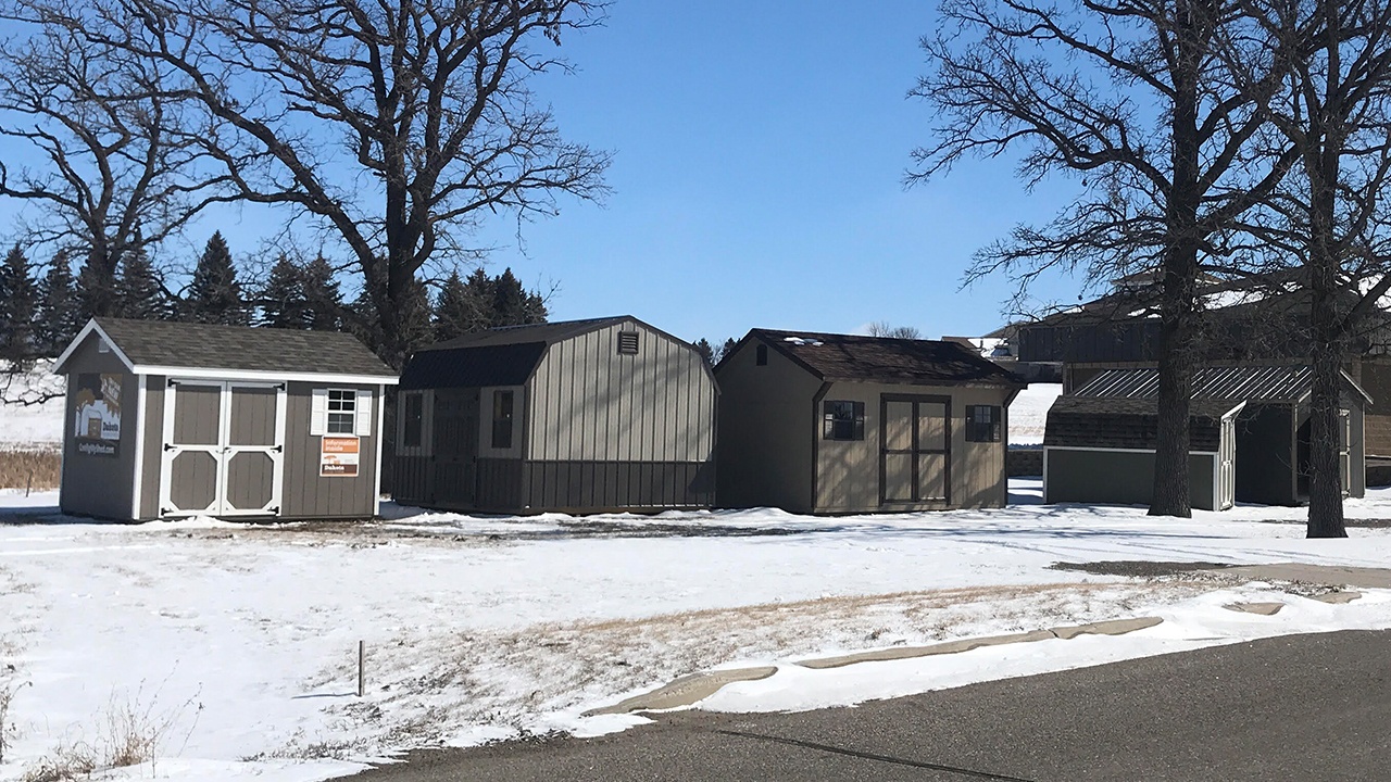 Dakota Storage Buildings' Luverne, Minnesota Shed Display Lot